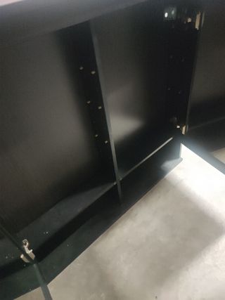 Armario baño negro 2 puertas