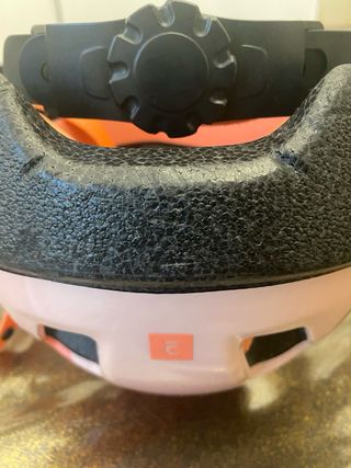 Casco bici bimba rosa-arancio