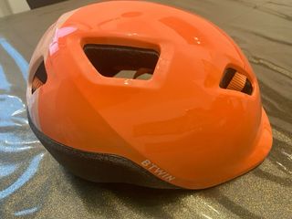 Casco bici bimba rosa-arancio