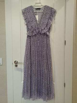 Vestido ZARA lila y negro