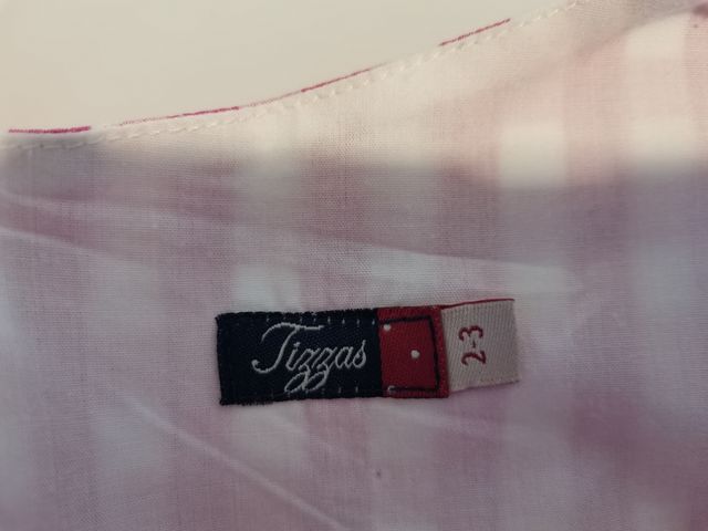 Vestido con braguita cuadros rosa. Tizzas