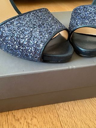 Sandali Chantal glitter blu