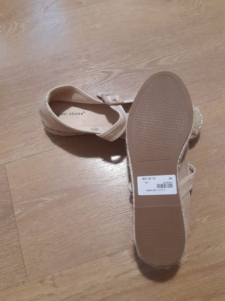Bailarinas esparto Ideal Shoes T.40 beige