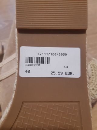 Bailarinas esparto Ideal Shoes T.40 beige