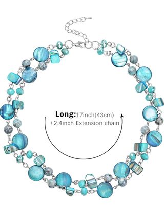 Collar azul y plata - Joyería