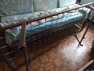 Colchón 90cm y Sofá cama vintage - beige, multicol