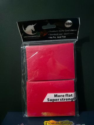 100 Fundas Cartas Pokémon - Rojo