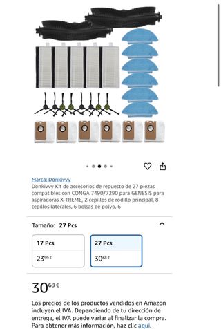 Repuestos Conga: Cepillos, filtros, mopa cecotec 