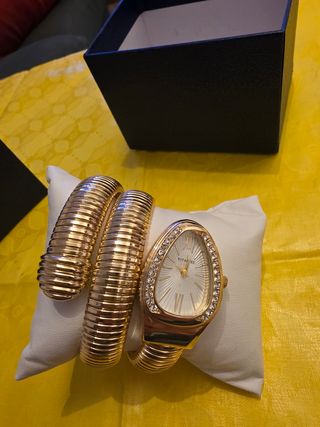 Reloj Bifaz Serpiente Dorado