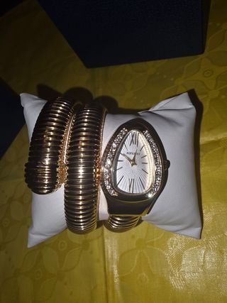 Reloj Bifaz Serpiente Dorado