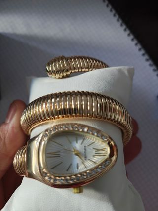 Reloj Bifaz Serpiente Dorado