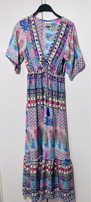 Vestido largo boho talla única