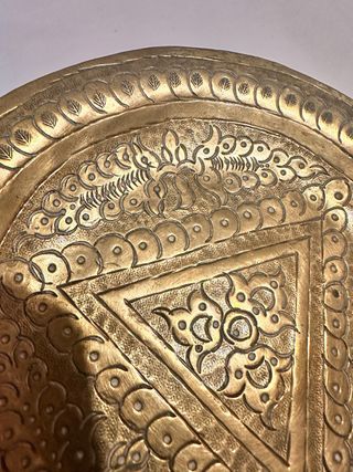 Plato Árabe antiguo  Dorado - 18cm