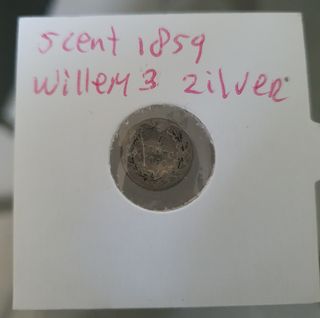 Moneta Argento 5 centesimi 1859 Paesi Bassi