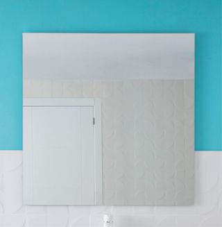 Espejo baño 80x80 cm blanco