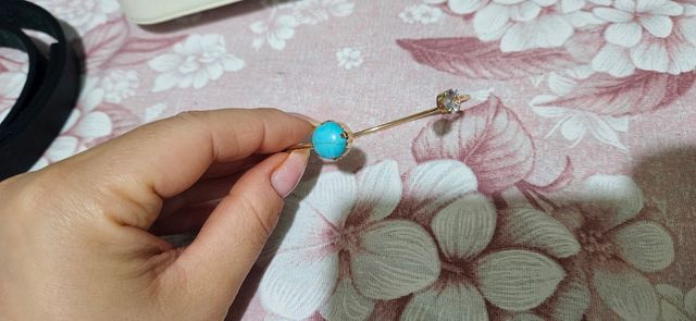 Bracciale oro e turchese