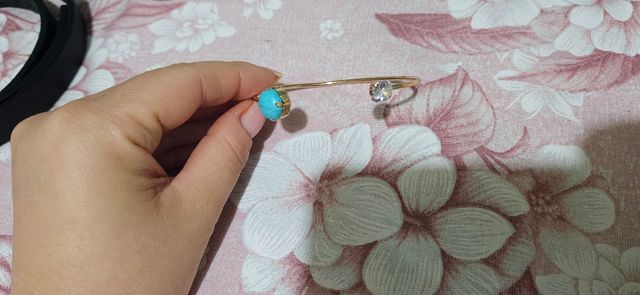 Bracciale oro e turchese