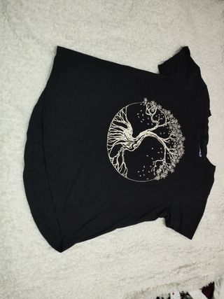Camiseta negra árbol de la vida