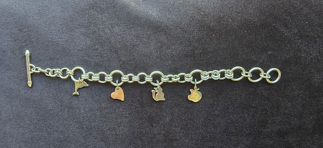 Braccialetto acciaio ciondoli