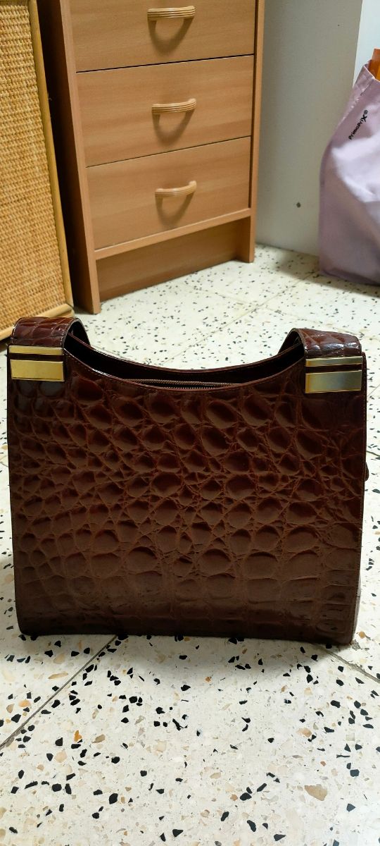 Bolso Piel Auténtica Marrón