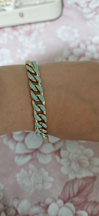 Bracciale oro e turchese