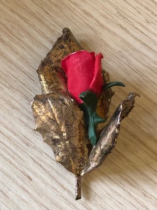 Broche Rosa Vintage Oro
