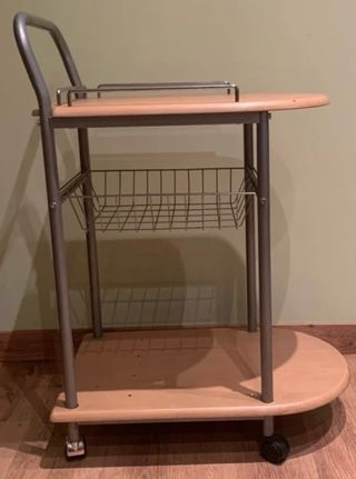 Carrito auxiliar madera-metal, camarera