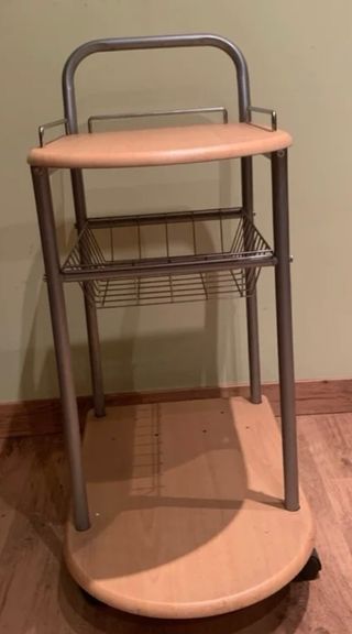 Carrito auxiliar madera-metal, camarera