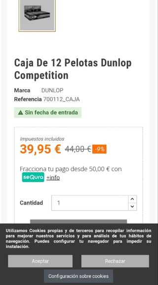 12 Pelotas Dunlop Squash