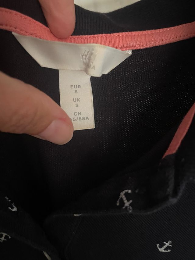 Polo H&M negro talla S