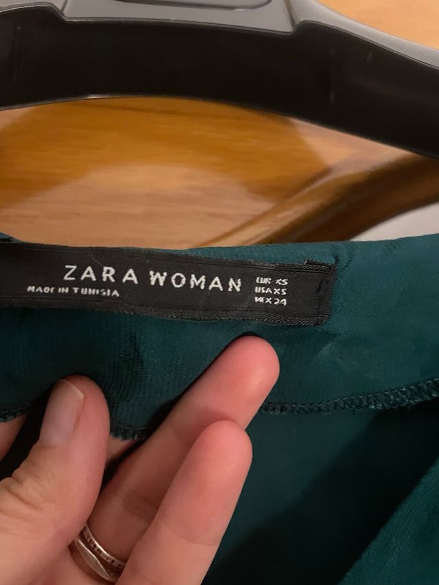 Vestido Zara verde XS