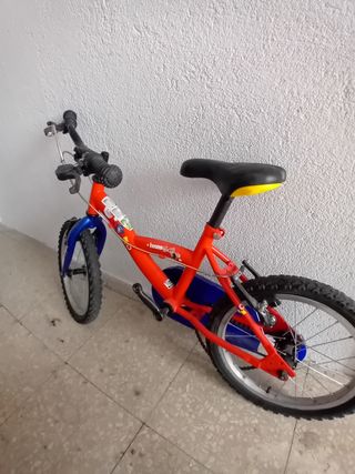 Bicicleta niño 16" roja-azul