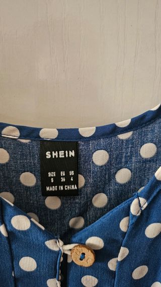 Vestito SHEIN - Blu a pois - Tg S