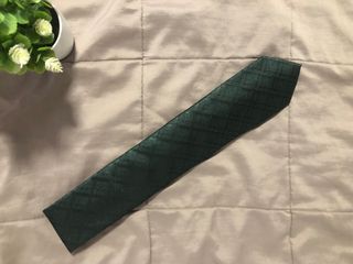 Corbata verde estampada