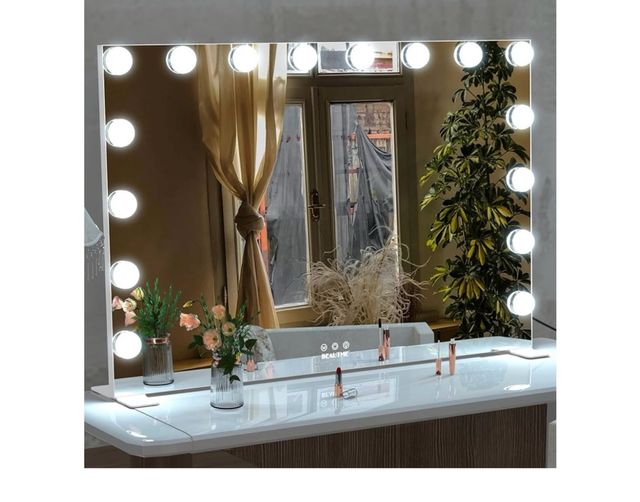 Espejo maquillaje LED blanco