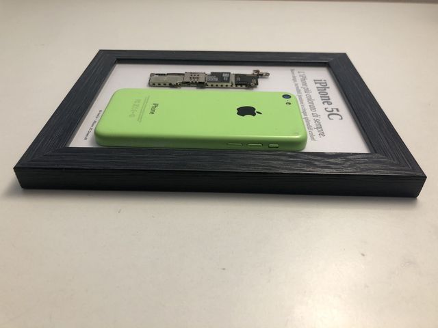 iPhone 5C Green A1532 Disassemblato e Incorniciato