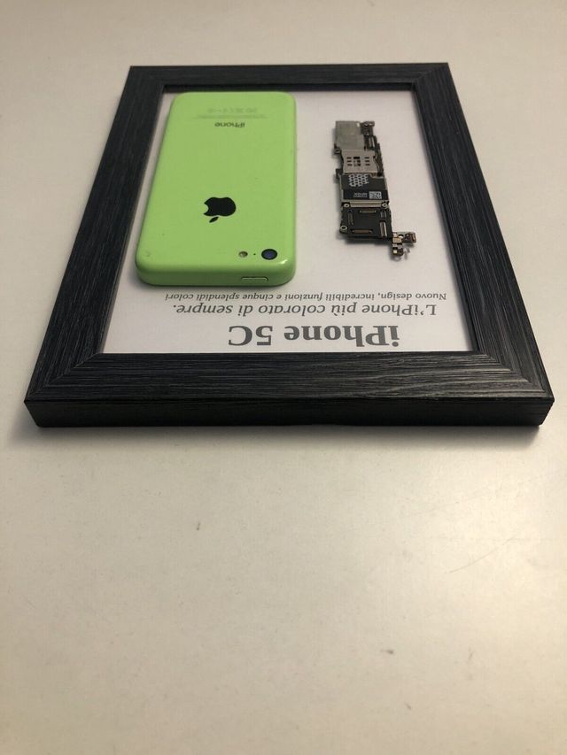 iPhone 5C Green A1532 Disassemblato e Incorniciato