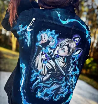 Chaqueta anime pintada a mano