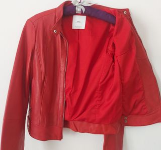 Chaqueta Mango piel roja - Talla M
