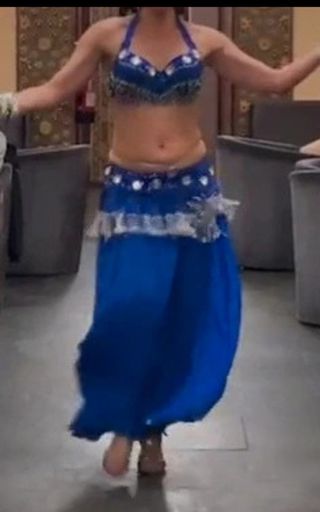 Traje Danza del Vientre Azul
