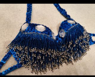 Traje Danza del Vientre Azul