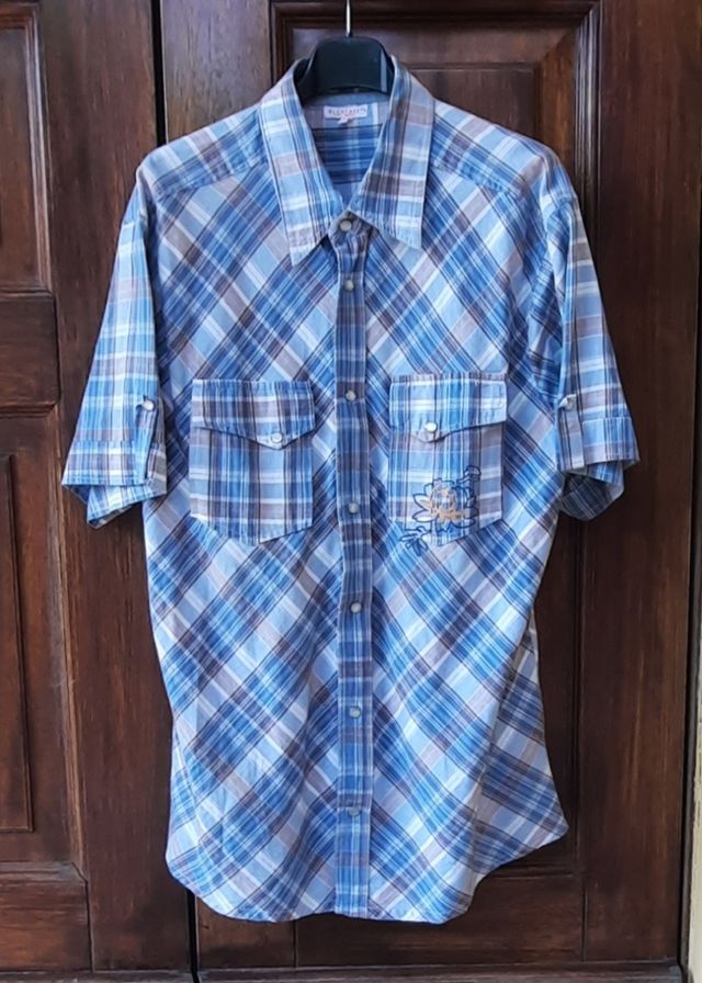 Camicia uomo a quadri in 100% cotone