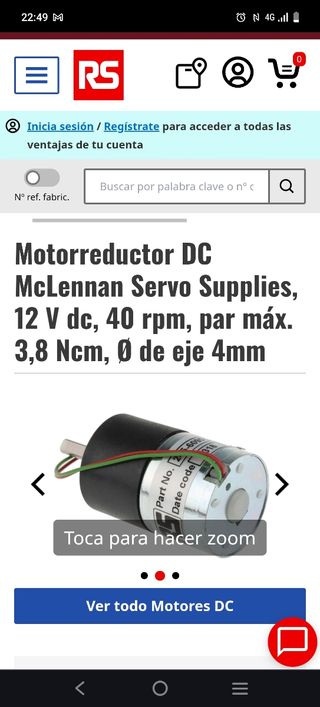 Motorreductor DC 12V - 40rpm