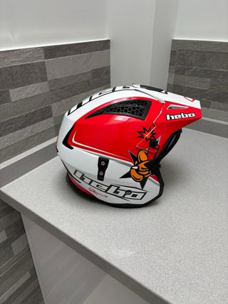 Casco Hebo Trial Rojo-Blanco
