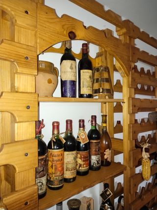 Botellero madera rústico
