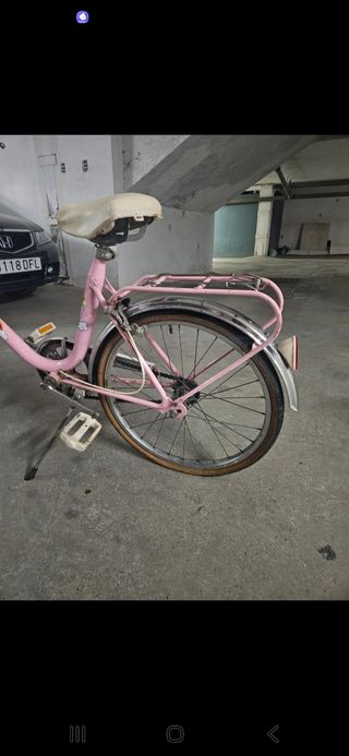 Bicicleta niña vintage rosa