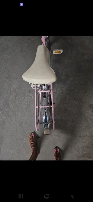 Bicicleta niña vintage rosa