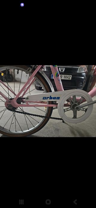 Bicicleta niña vintage rosa