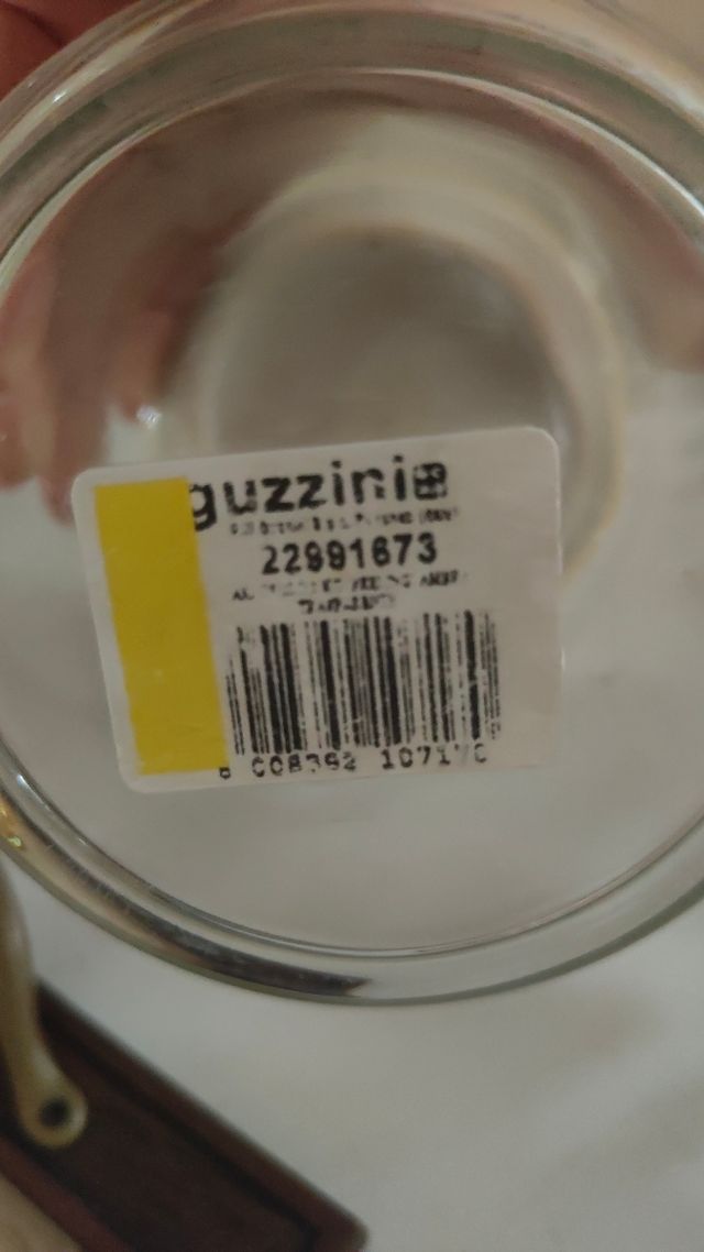 Barattolo vetro con coperchio giallo