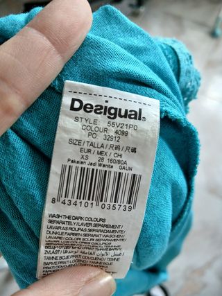 Vestido Desigual verde agua